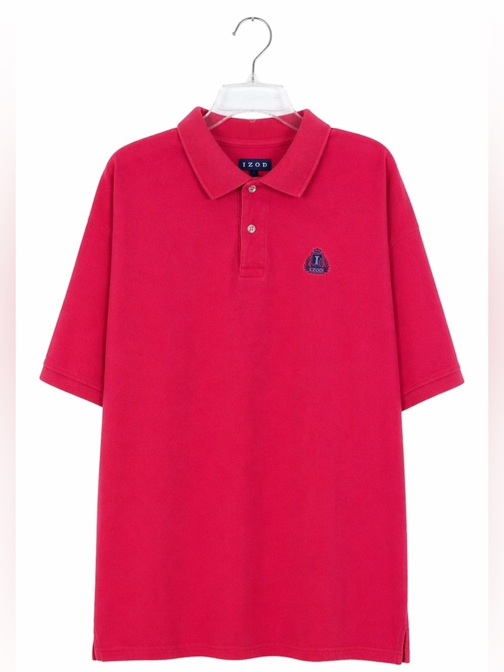 Vintage IZOD Polo Shirt Men’s XL Pink Short Sleeve Embroidered Crest